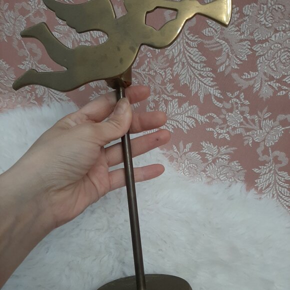 Vintage Brass Cherubs Candlesticks - Picture 3 of 8